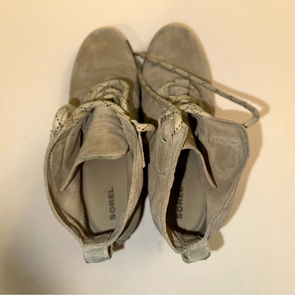 Sorel Evie Lace Up Wedge Ankle Boots Size 8.5 - Picture 4 of 10